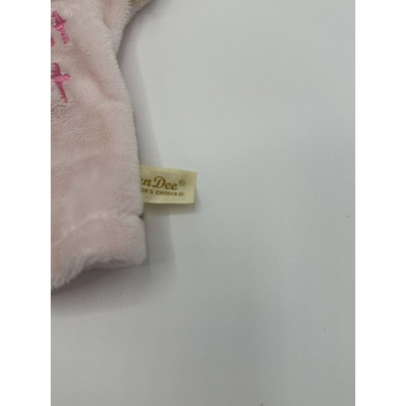 Dandee My First Puppet pink tan bunny rabbit plush baby soft toy Easter dot bow - Picture 3 of 4